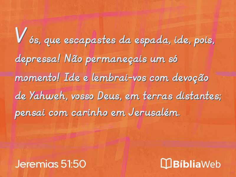 Jeremias 51:50 em imagem para compartilhar