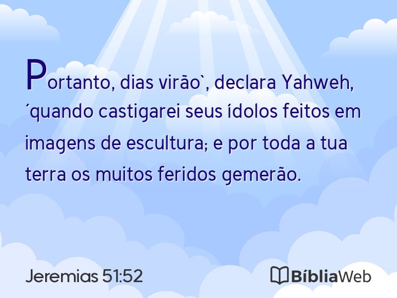 Jeremias 51:52 em imagem para compartilhar