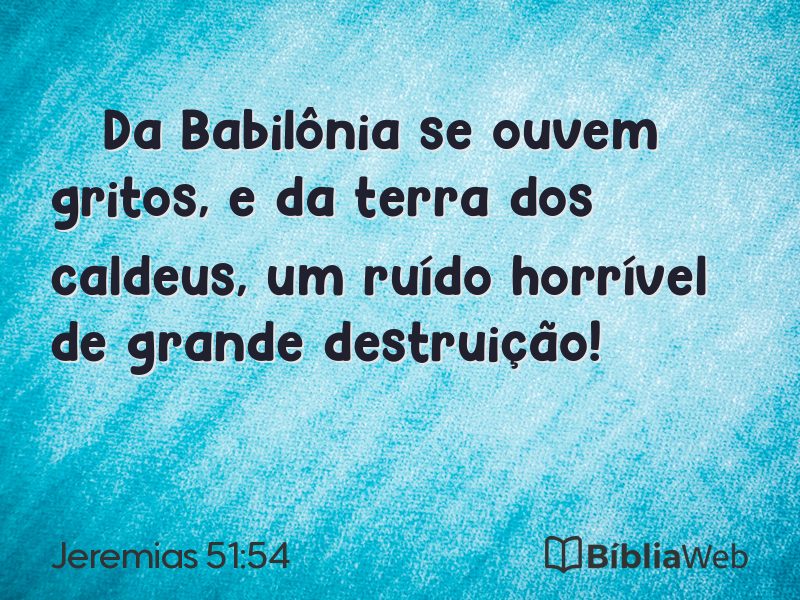 Jeremias 51:54 em imagem para compartilhar