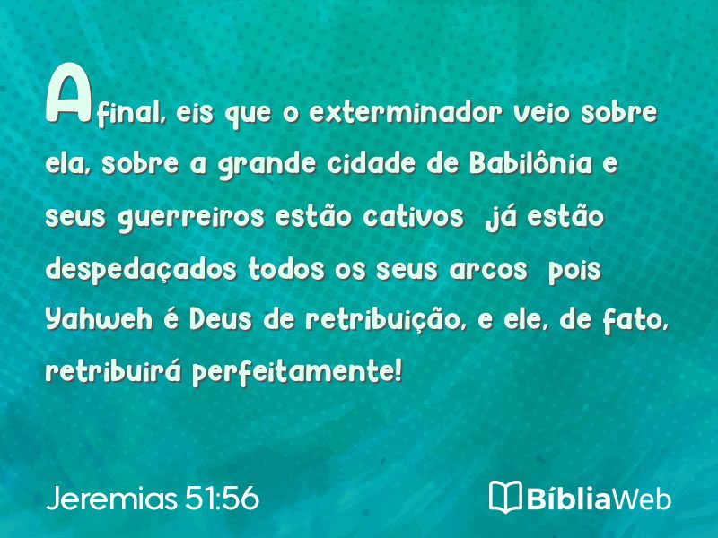 Jeremias 51:56 em imagem para compartilhar