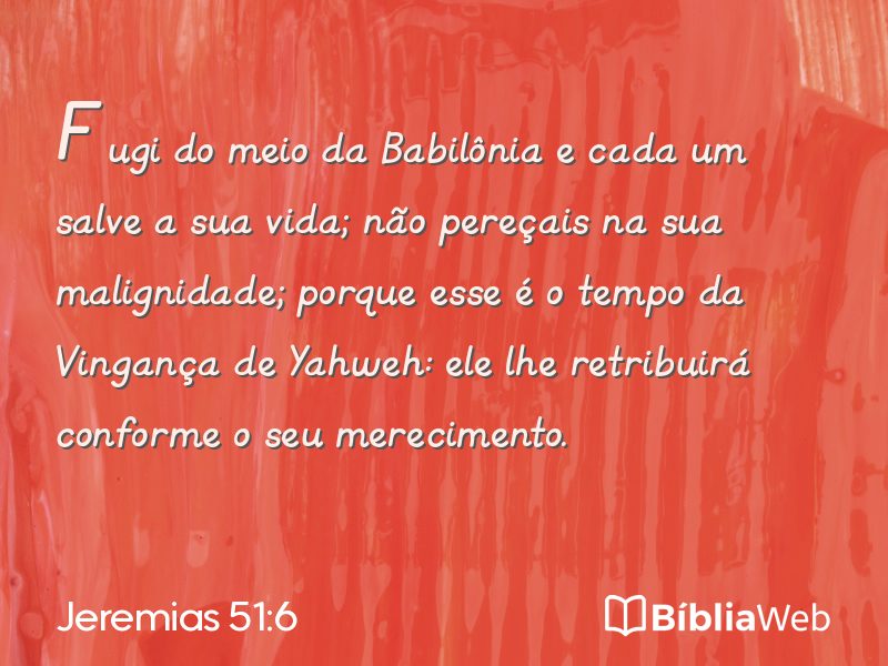 Jeremias 51:6 em imagem para compartilhar