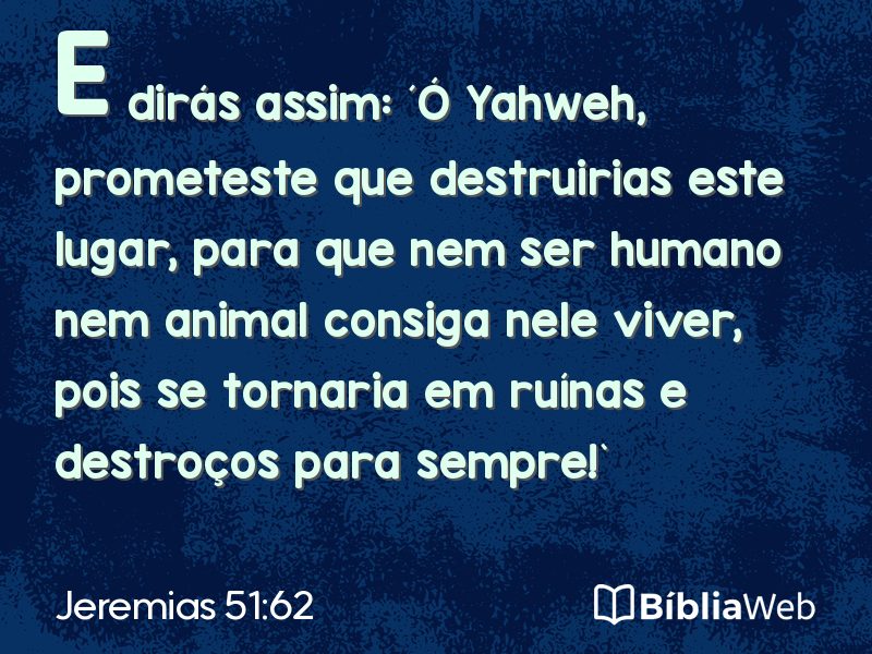 Jeremias 51:62 em imagem para compartilhar