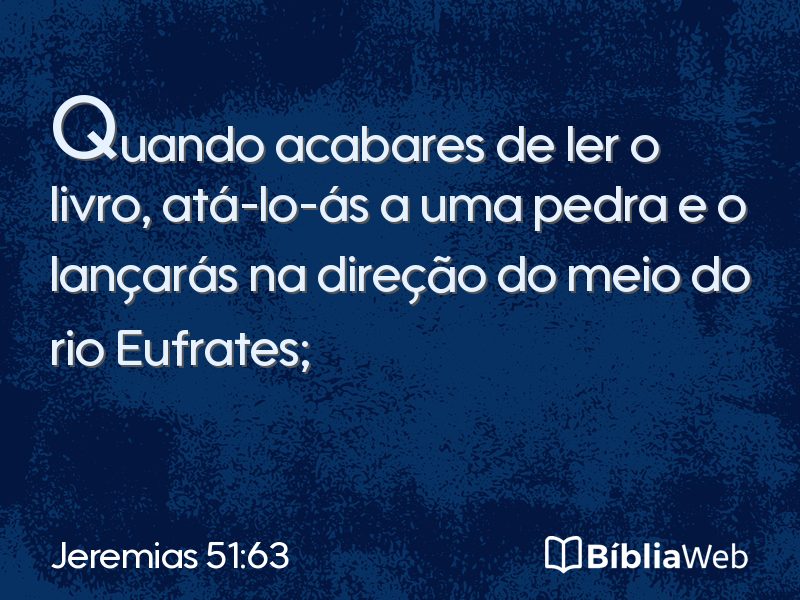 Jeremias 51:63 em imagem para compartilhar