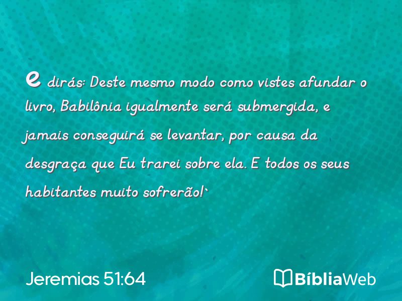 Jeremias 51:64 em imagem para compartilhar