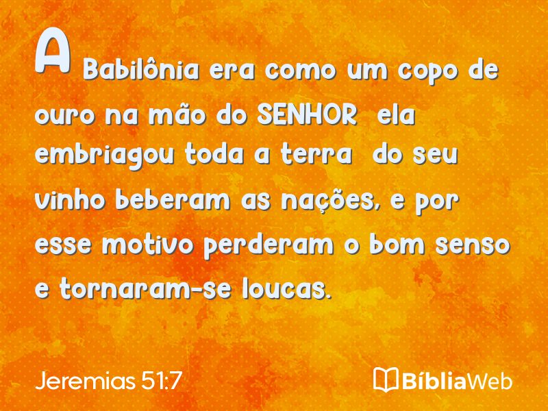 Jeremias 51:7 em imagem para compartilhar