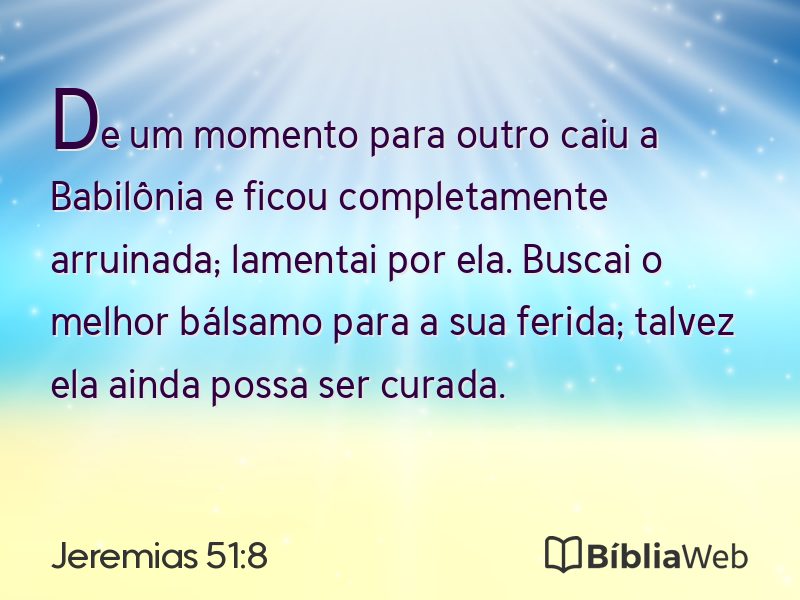 Jeremias 51:8 em imagem para compartilhar
