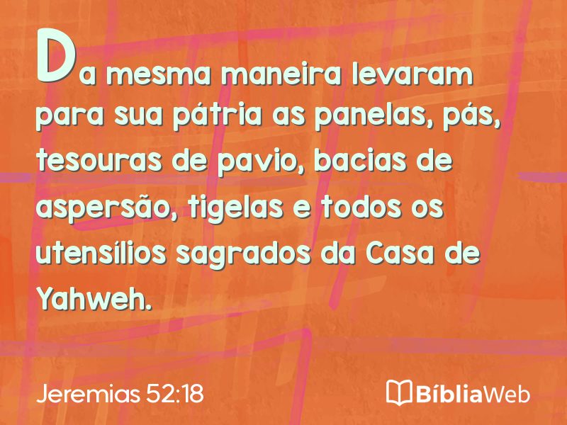 Jeremias 52:18 em imagem para compartilhar