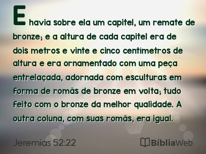 Jeremias 52:22 em imagem para compartilhar