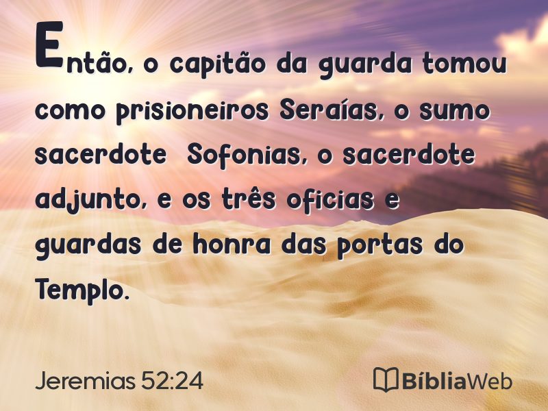 Jeremias 52:24 em imagem para compartilhar