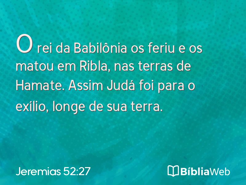 Jeremias 52:27 em imagem para compartilhar