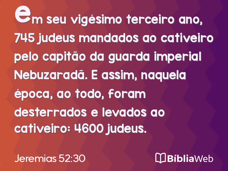 Jeremias 52:30 em imagem para compartilhar