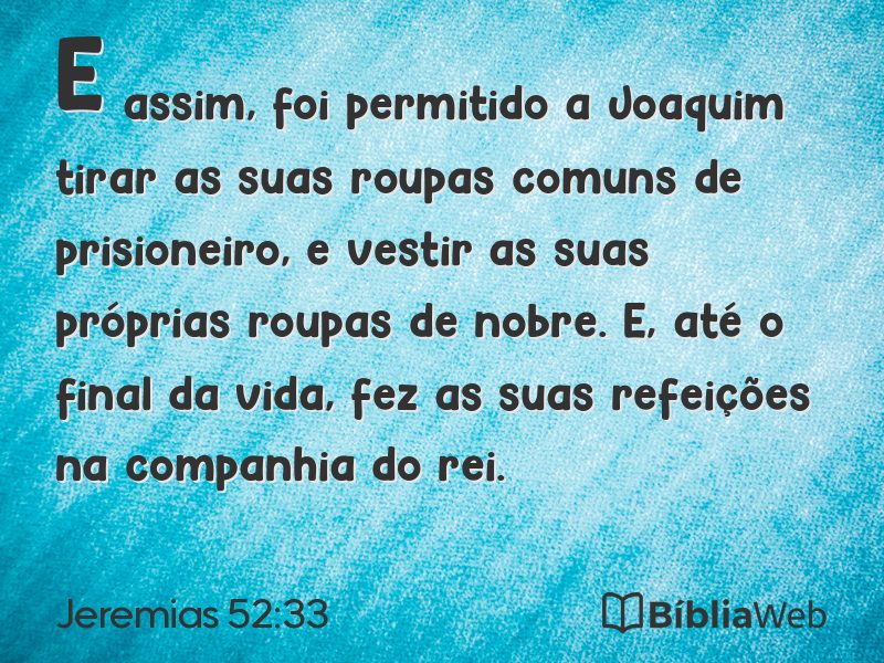 Jeremias 52:33 em imagem para compartilhar