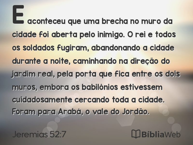 Jeremias 52:7 em imagem para compartilhar