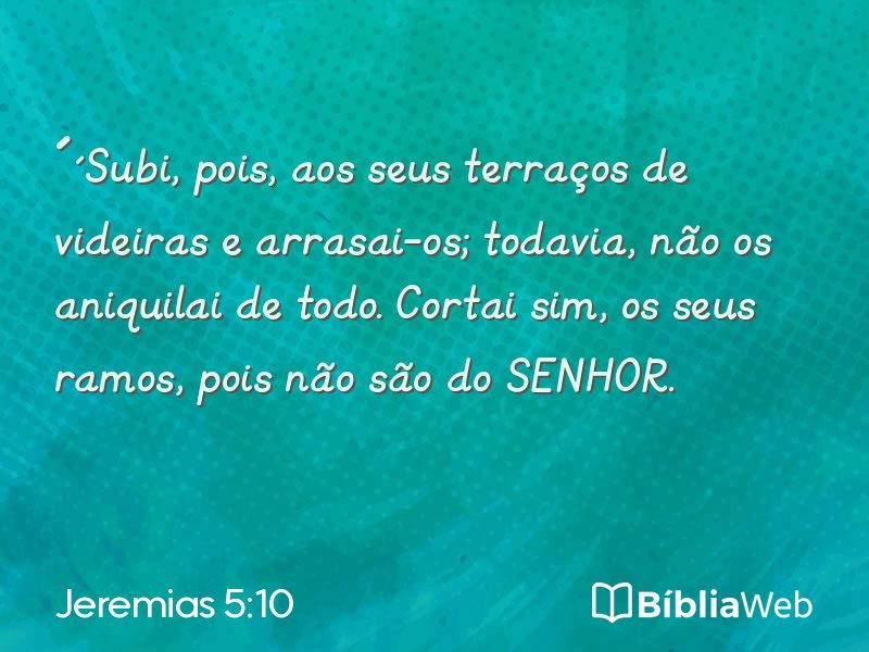 Jeremias 5:10 em imagem para compartilhar