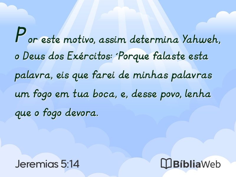 Jeremias 5:14 em imagem para compartilhar
