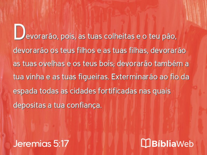 Jeremias 5:17 em imagem para compartilhar