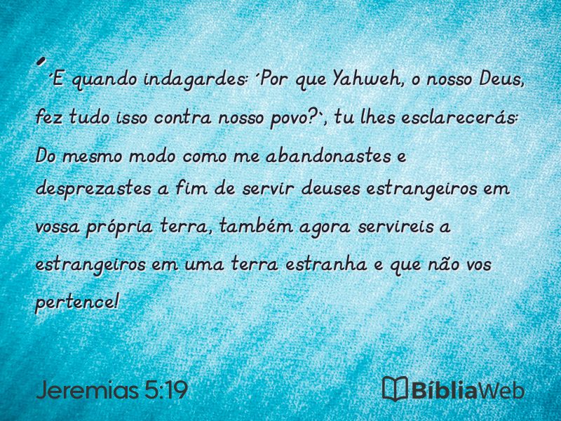Jeremias 5:19 em imagem para compartilhar
