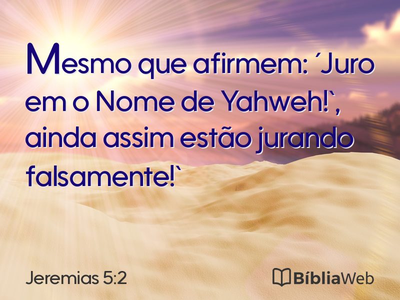 Jeremias 5:2 em imagem para compartilhar