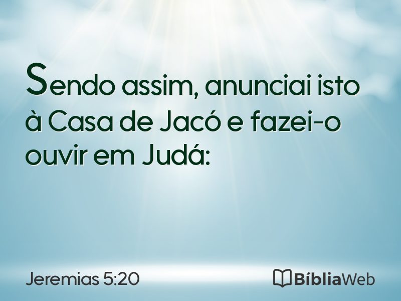 Jeremias 5:20 em imagem para compartilhar