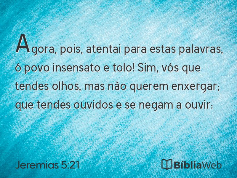 Jeremias 5:21 em imagem para compartilhar