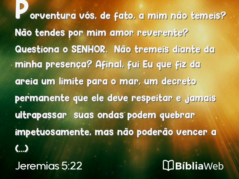 Jeremias 5:22 em imagem para compartilhar