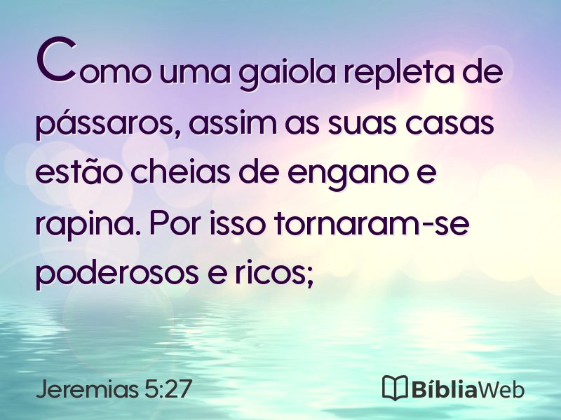 Jeremias 5:27 em imagem para compartilhar