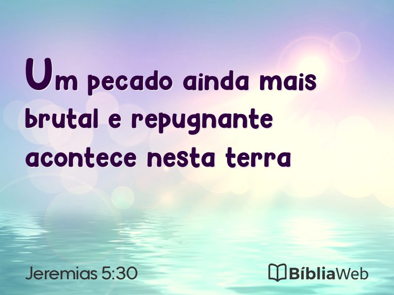 Jeremias 5:30 em imagem para compartilhar