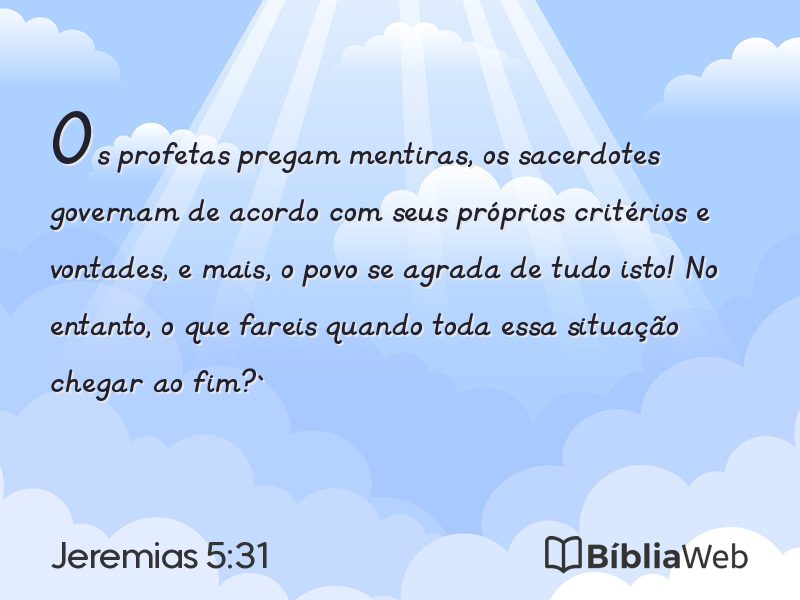 Jeremias 5:31 em imagem para compartilhar