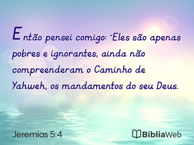 Jeremias 5:4 em imagem para compartilhar