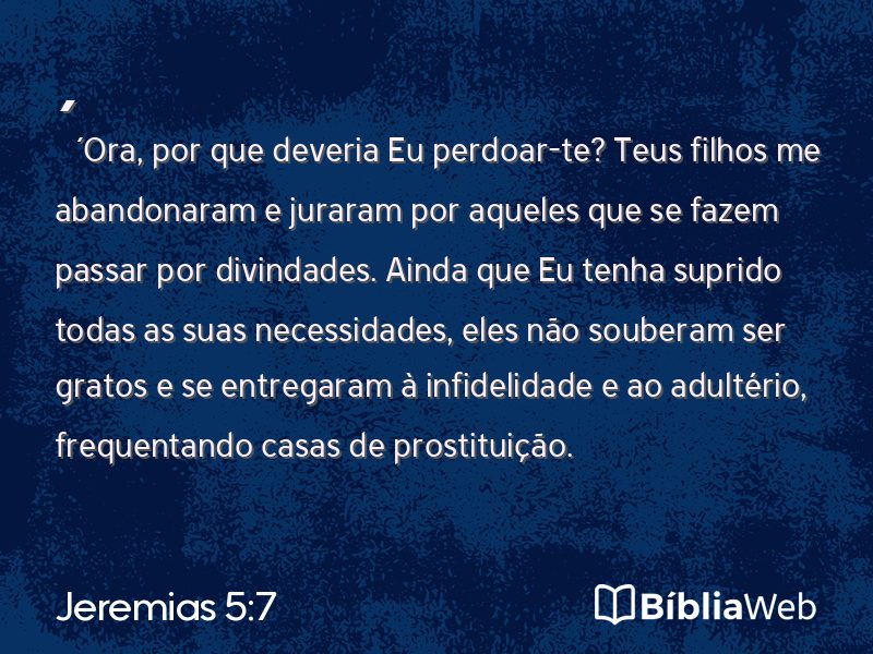 Jeremias 5:7 em imagem para compartilhar