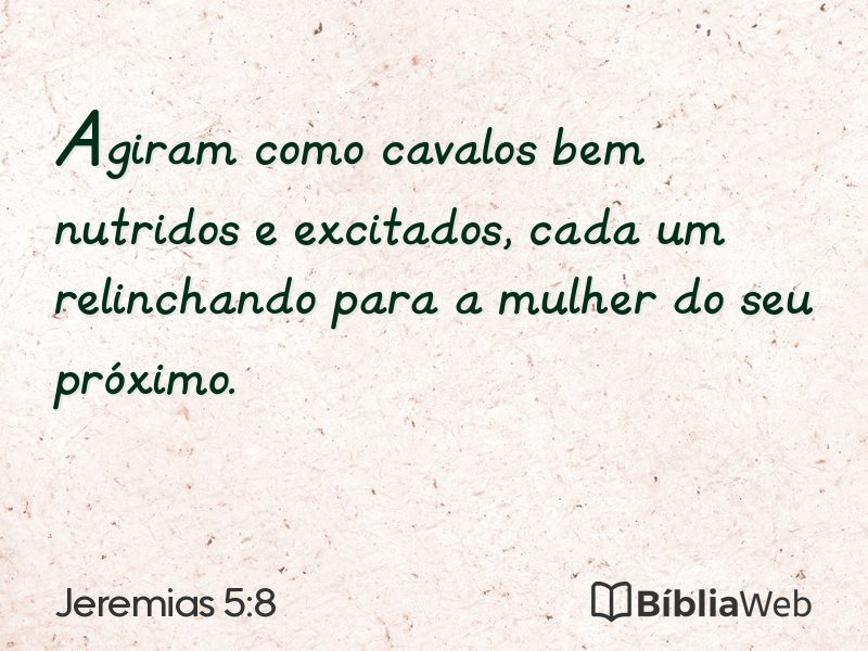 Jeremias 5:8 em imagem para compartilhar