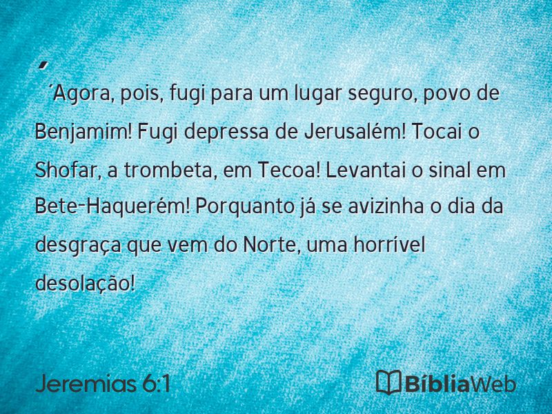 Jeremias 6:1 em imagem para compartilhar