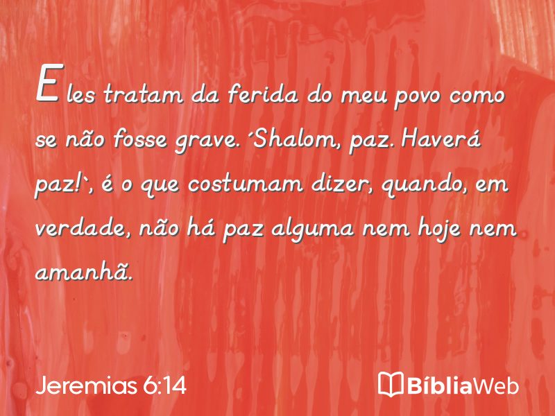 Jeremias 6:14 em imagem para compartilhar