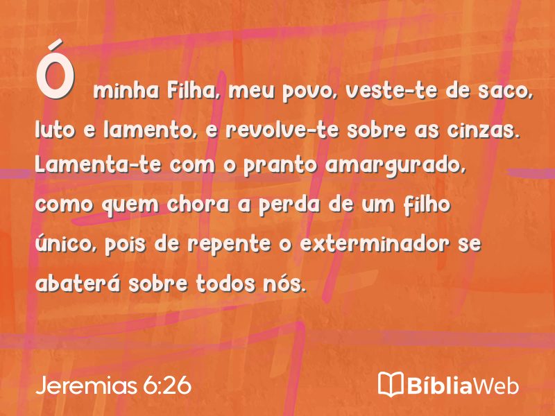 Jeremias 6:26 em imagem para compartilhar