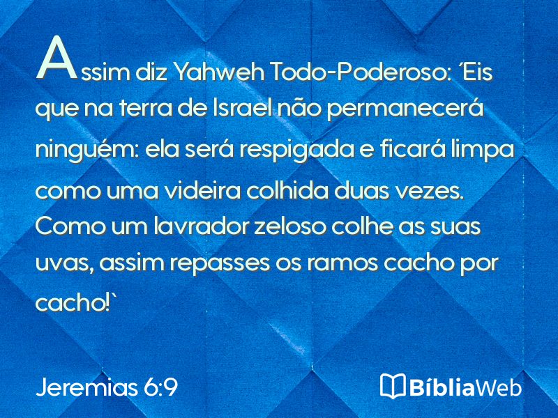 Jeremias 6:9 em imagem para compartilhar