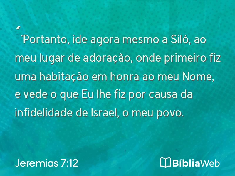 Jeremias 7:12 em imagem para compartilhar