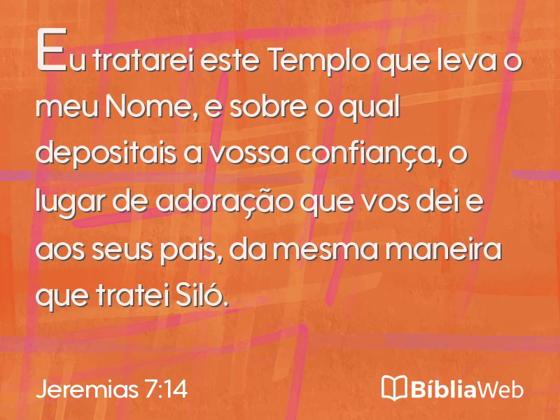 Jeremias 7:14 em imagem para compartilhar