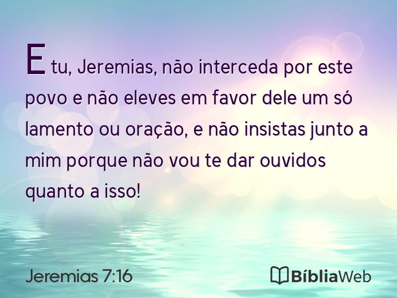 Jeremias 7:16 em imagem para compartilhar