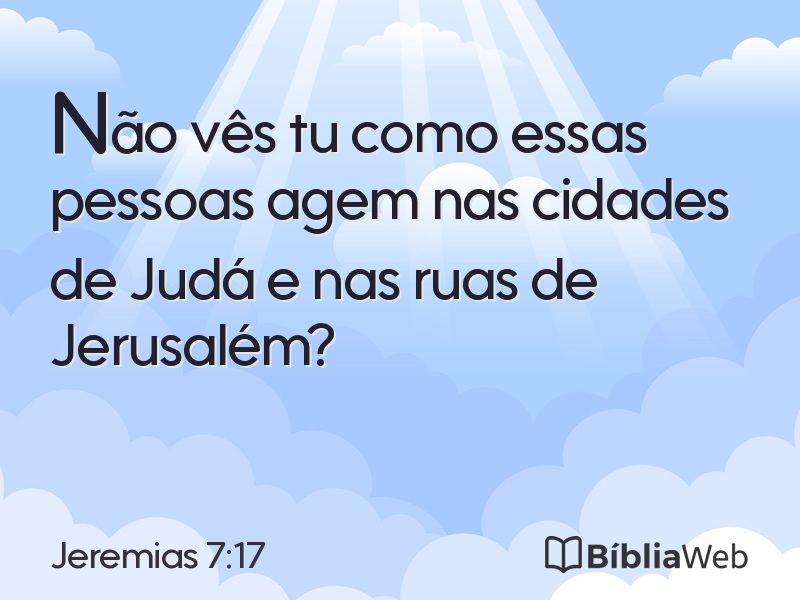 Jeremias 7:17 em imagem para compartilhar