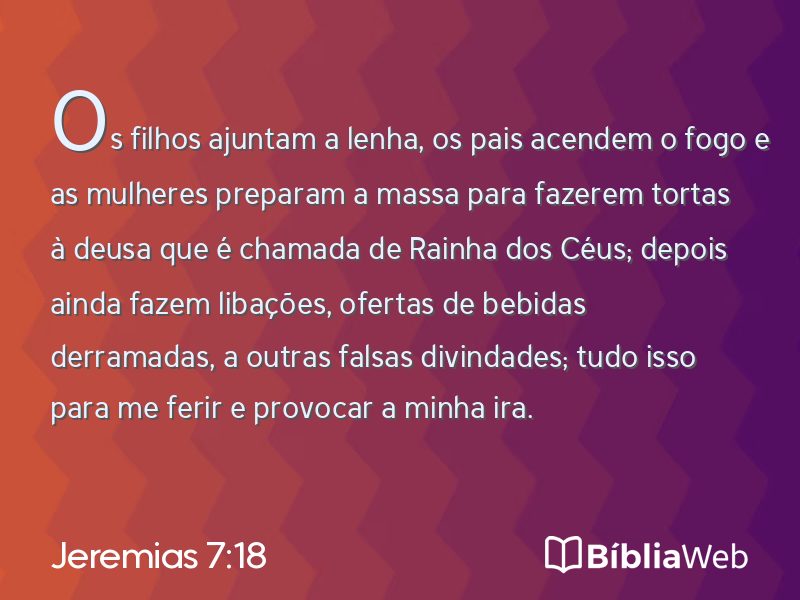 Jeremias 7:18 em imagem para compartilhar