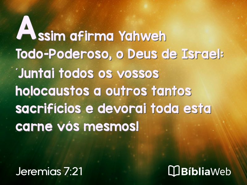 Jeremias 7:21 em imagem para compartilhar