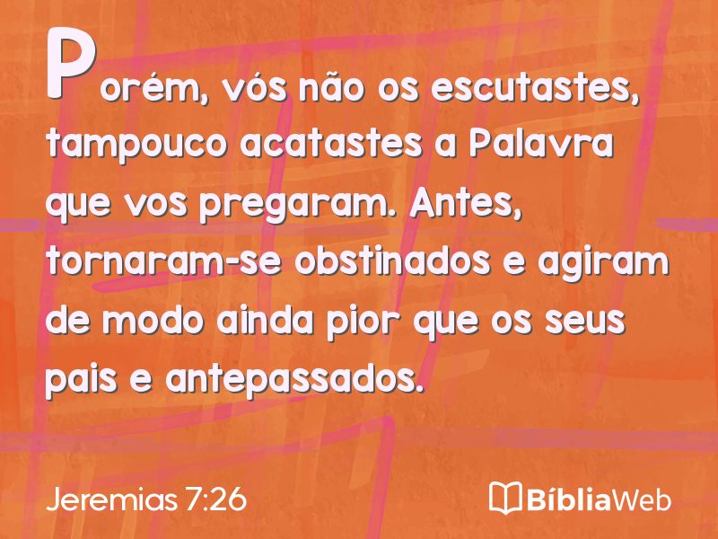 Jeremias 7:26 em imagem para compartilhar