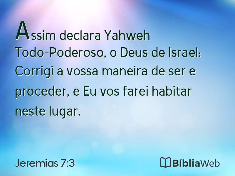 Jeremias 7:3 em imagem para compartilhar