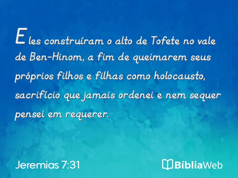 Jeremias 7:31 em imagem para compartilhar