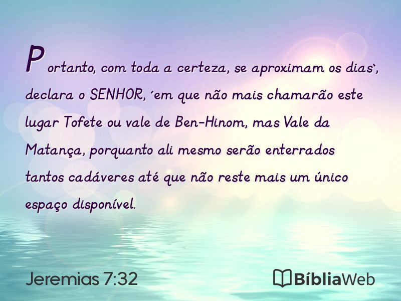 Jeremias 7:32 em imagem para compartilhar