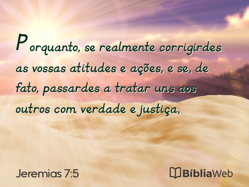Jeremias 7:5 em imagem para compartilhar