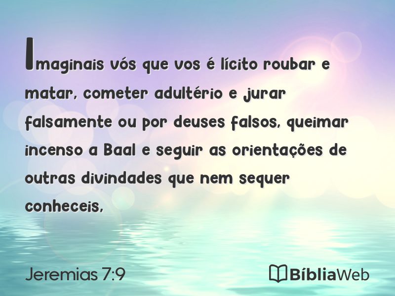 Jeremias 7:9 em imagem para compartilhar
