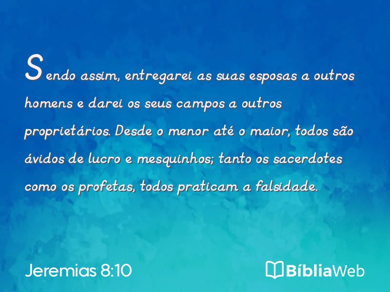 Jeremias 8:10 em imagem para compartilhar