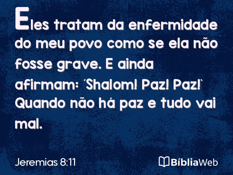 Jeremias 8:11 em imagem para compartilhar