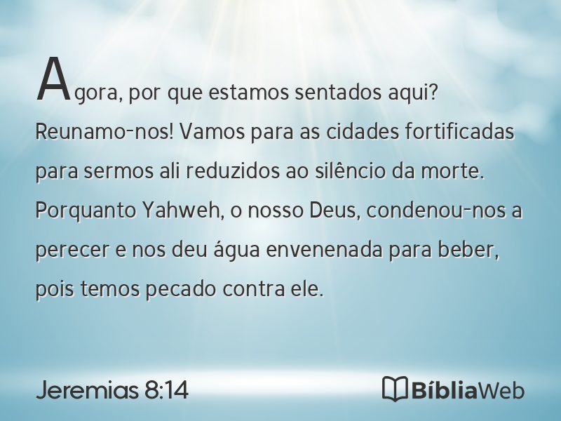 Jeremias 8:14 em imagem para compartilhar